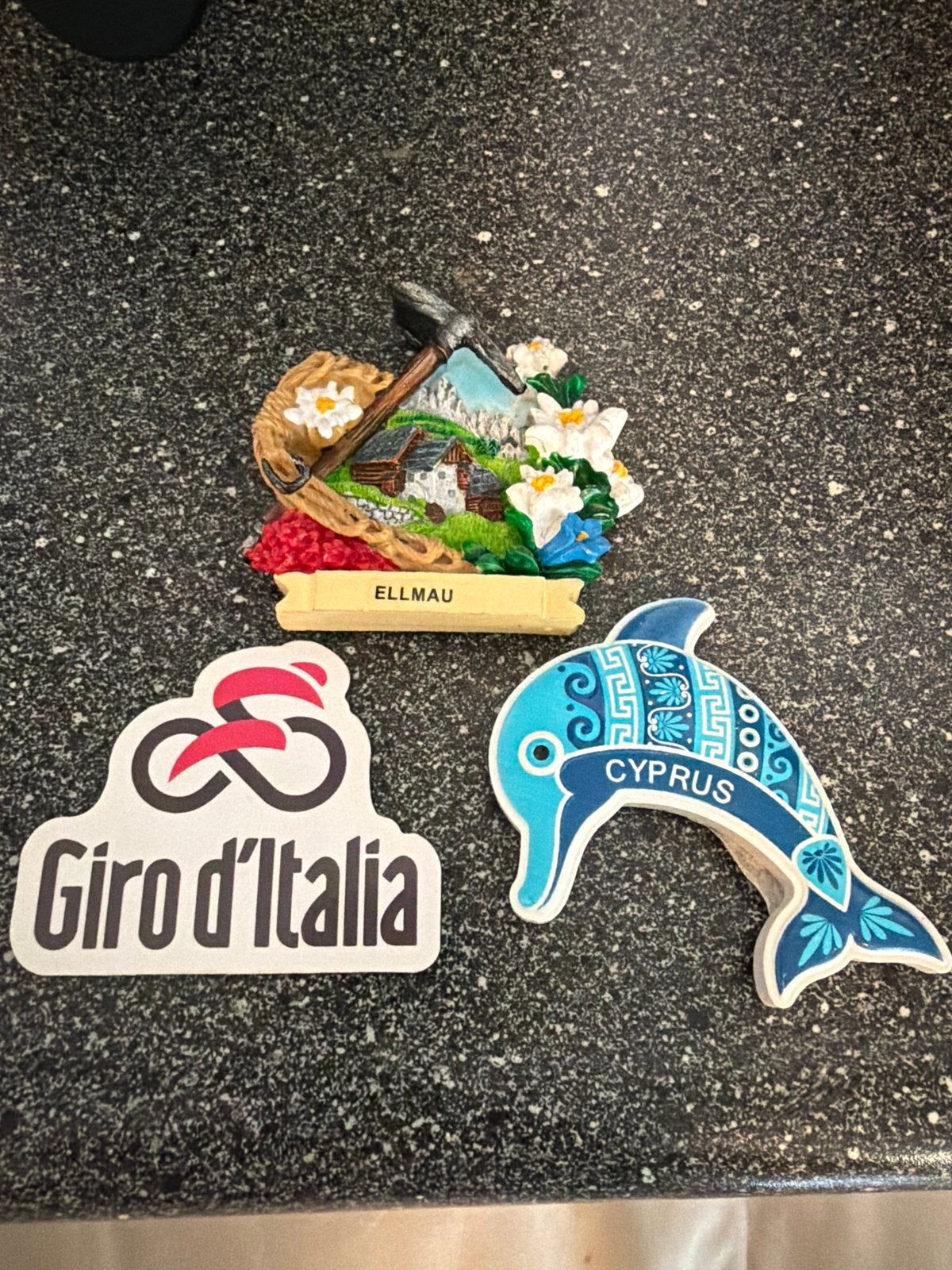 Set van 3 Koelkastmagneten: Ellmau, Giro d'Italia, Cyprus, Verzamelen, Ophalen of Verzenden, Gebruikt