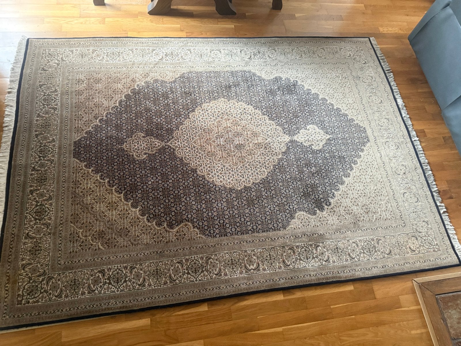 Prachtig Perzisch Tapijt - Iran Tabriz - Handgeknoopt, Ophalen, Bruin, 150 tot 200 cm, 200 cm of meer