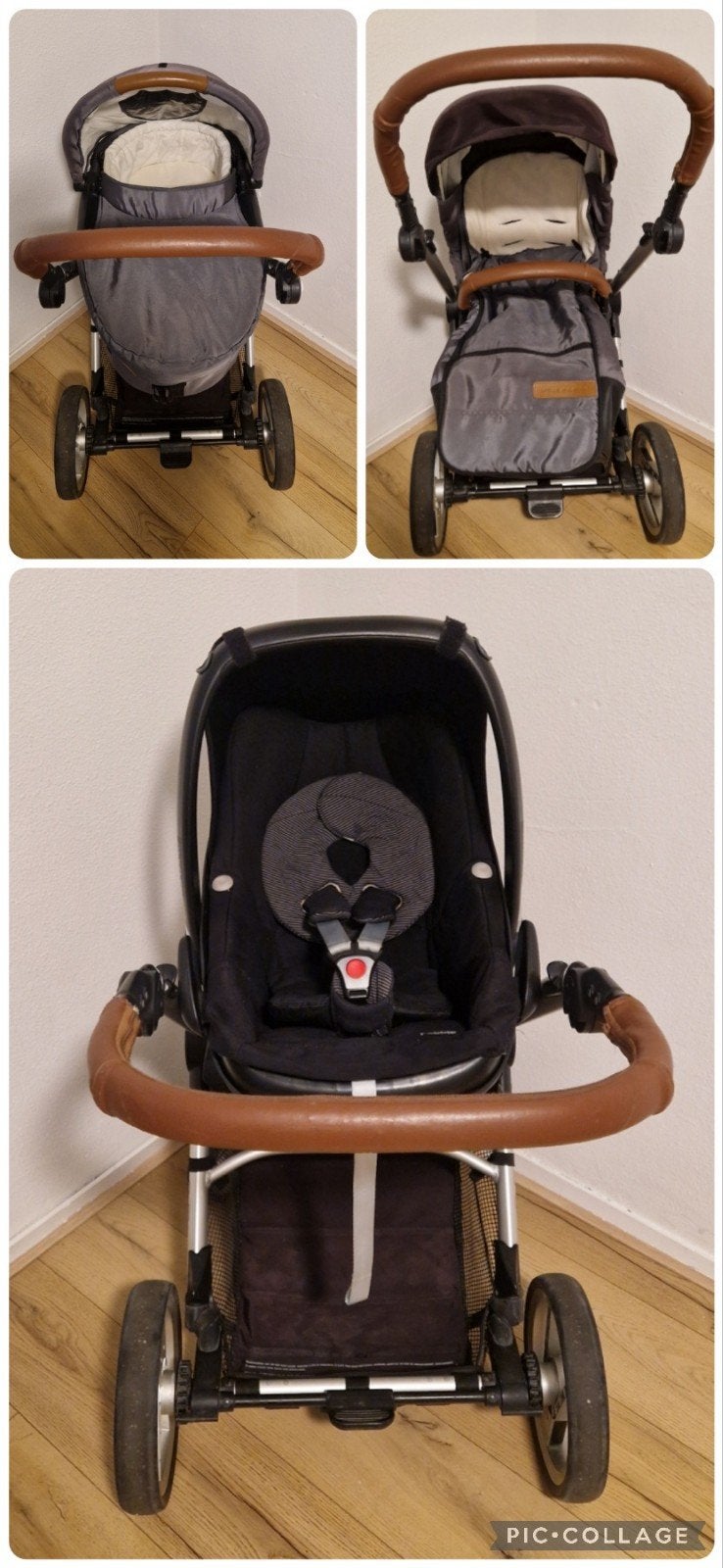 Mutsy Evo Urban Nomad 3-in-1 kinderwagenset + accessoires, Ophalen, Gebruikt, Combiwagen, Met autostoeltje