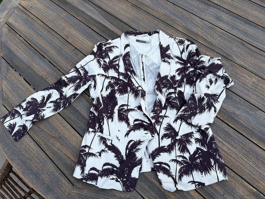 René Lezard blazer print, Maat 38/40 (M), Wit, Ophalen of Verzenden, Zo goed als nieuw