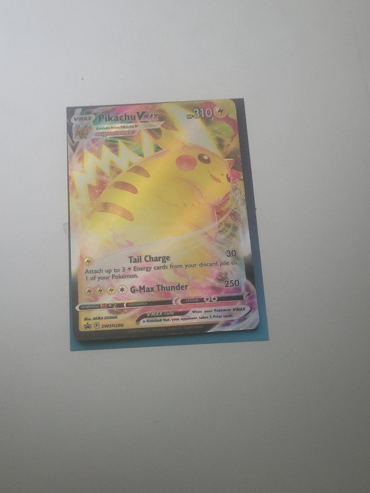 Pikachu VMAX Pokémon kaart - SWSH286, Ophalen of Verzenden, Zo goed als nieuw, Losse kaart, Foil