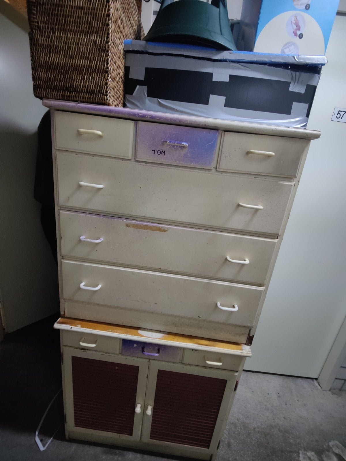 GRATIS  houten Vintage kasten Opknappers, Ophalen, Gebruikt, 5 laden of meer, 50 tot 100 cm