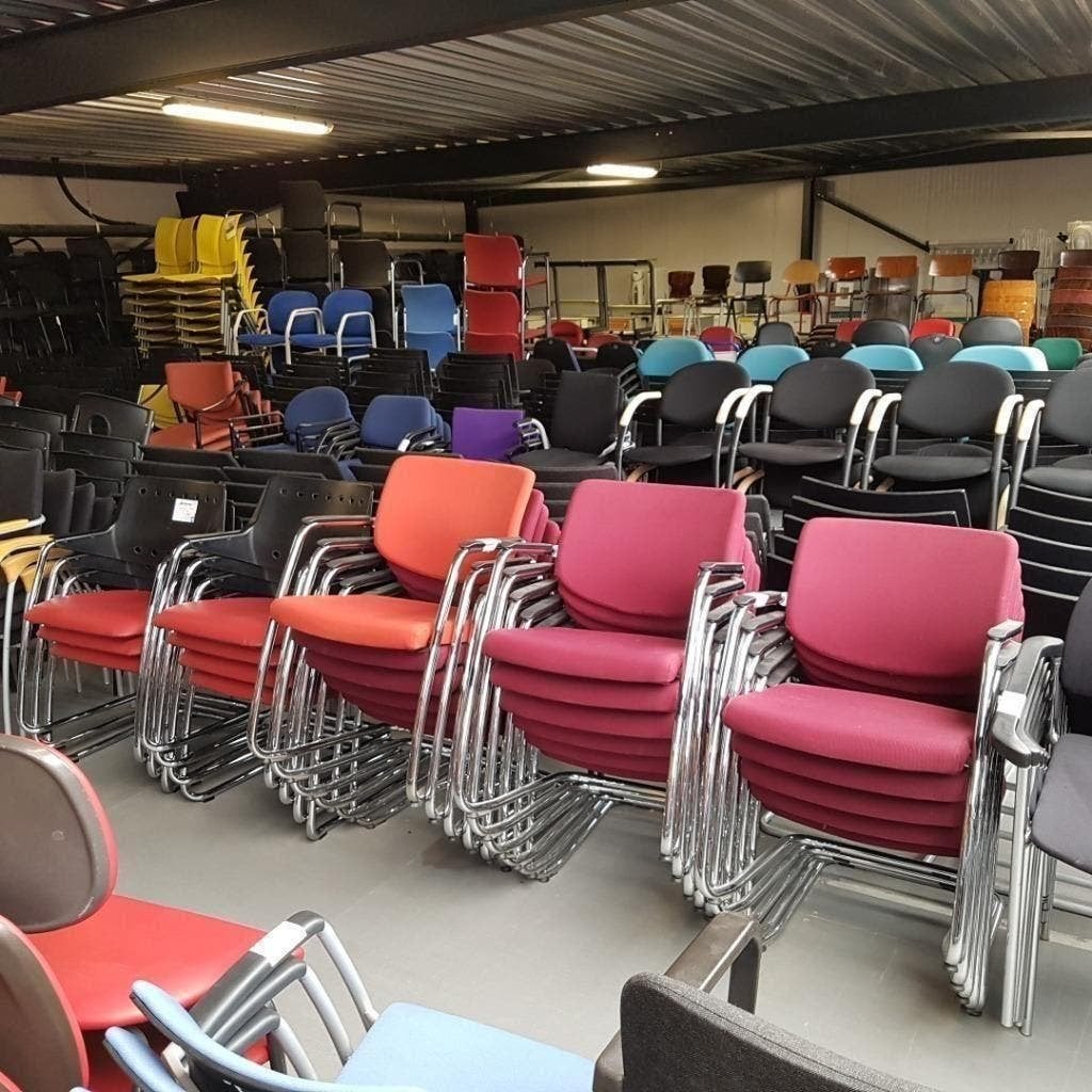 partij stoelen voor kantoor, wachtruimte of kantine diverse, Huis en Inrichting, Stoelen, Ophalen, Gebruikt, Kunststof, Vijf, Zes of meer stoelen