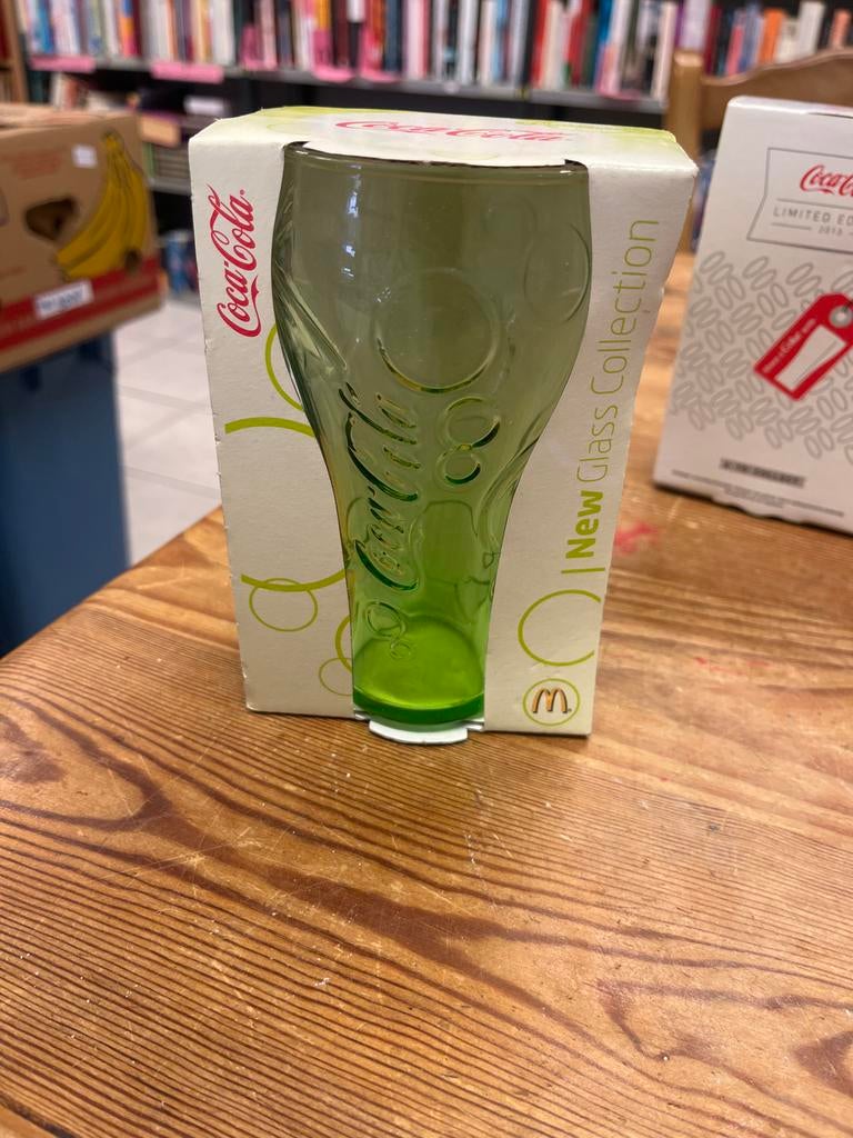 Coca-Cola McDonald's Groen Glas - New Glass Collection, Verzamelen, Glas en Borrelglaasjes, Ophalen, Zo goed als nieuw, Nvt, Nvt