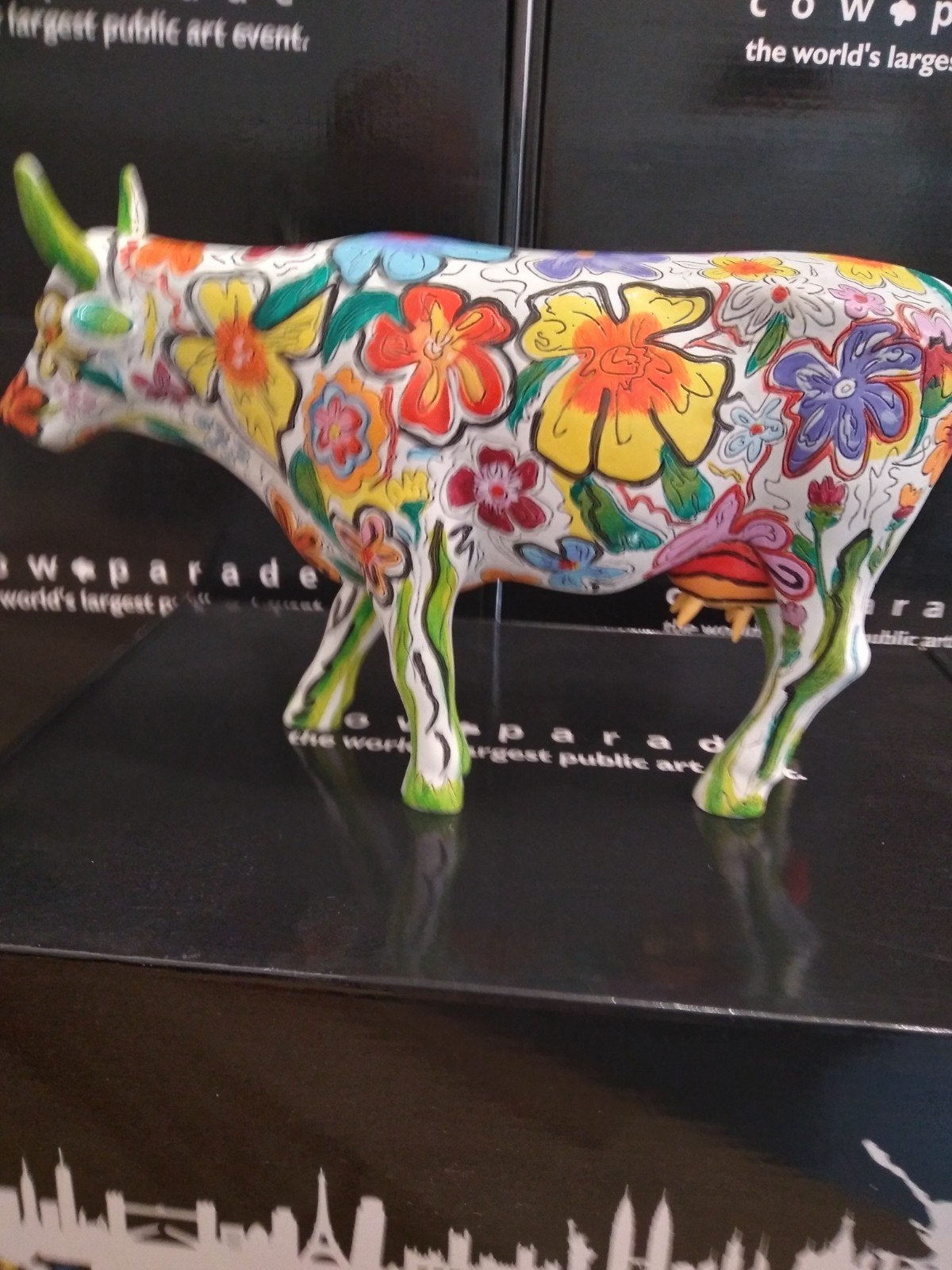 Cow Parade Koe "Vaca Floral" LARGE (NIEUW), Ophalen of Verzenden, Nieuw, Dier