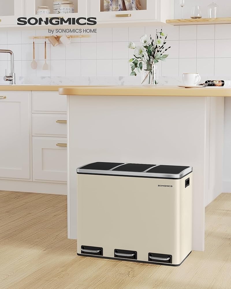 Songmics Pedaalemmer, 50 – 75, Met pedaal, Nieuw, 40 liter of meer