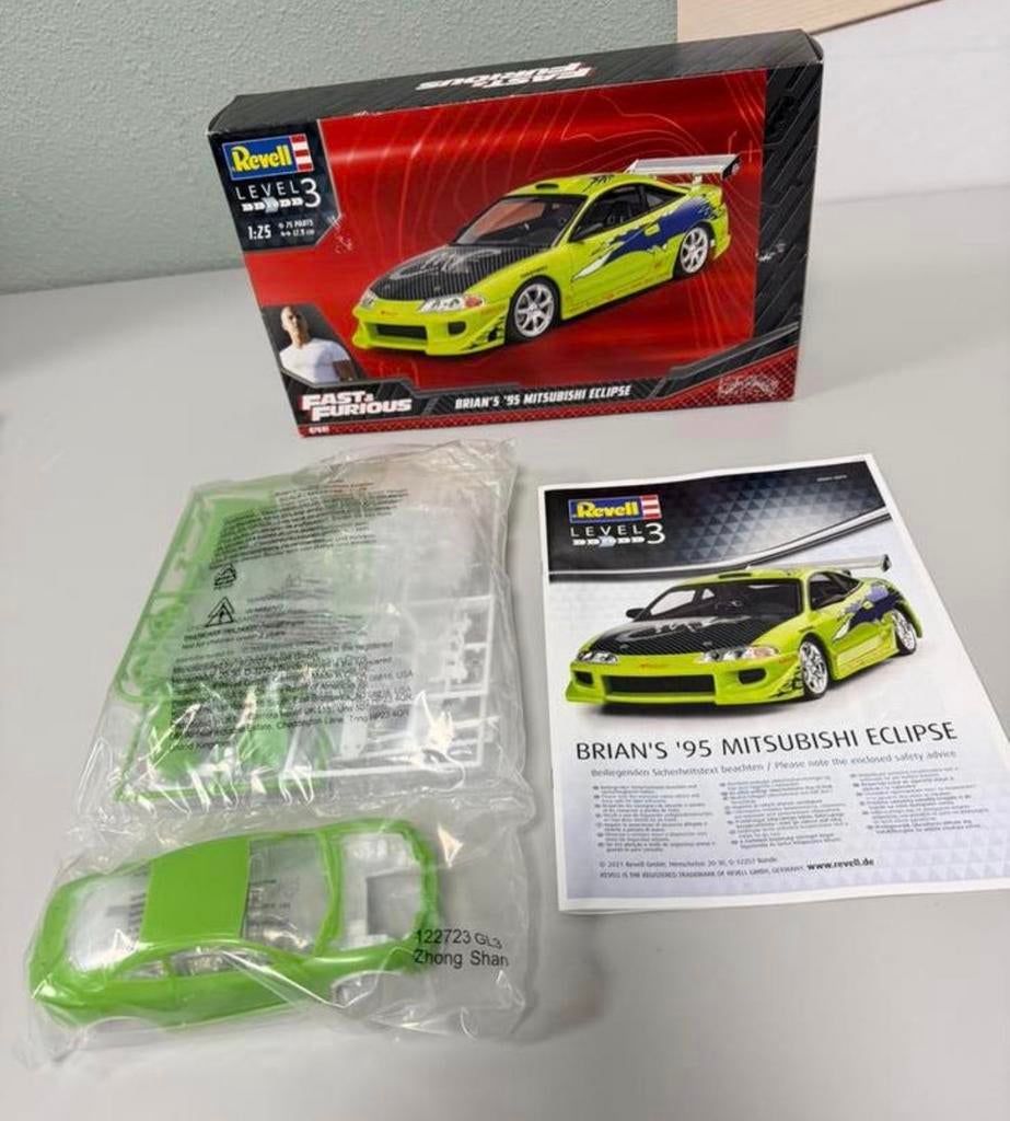 Revell Fast & Furious Mitsubishi Eclipse 1:25 Nieuw model, Auto, Revell, Groter dan 1:32, Nieuw