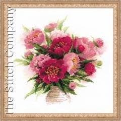 Borduurpakket Boeket roze bloemen 1259, ., Nieuw, Ophalen of Verzenden, .