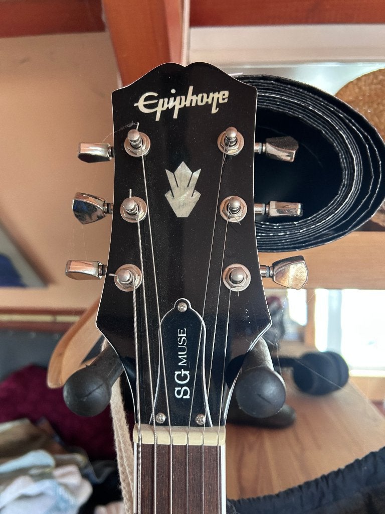 Epiphone SG Muse Modern - pearl white metallic, Muziek en Instrumenten, Snaarinstrumenten | Gitaren | Elektrisch, Zo goed als nieuw