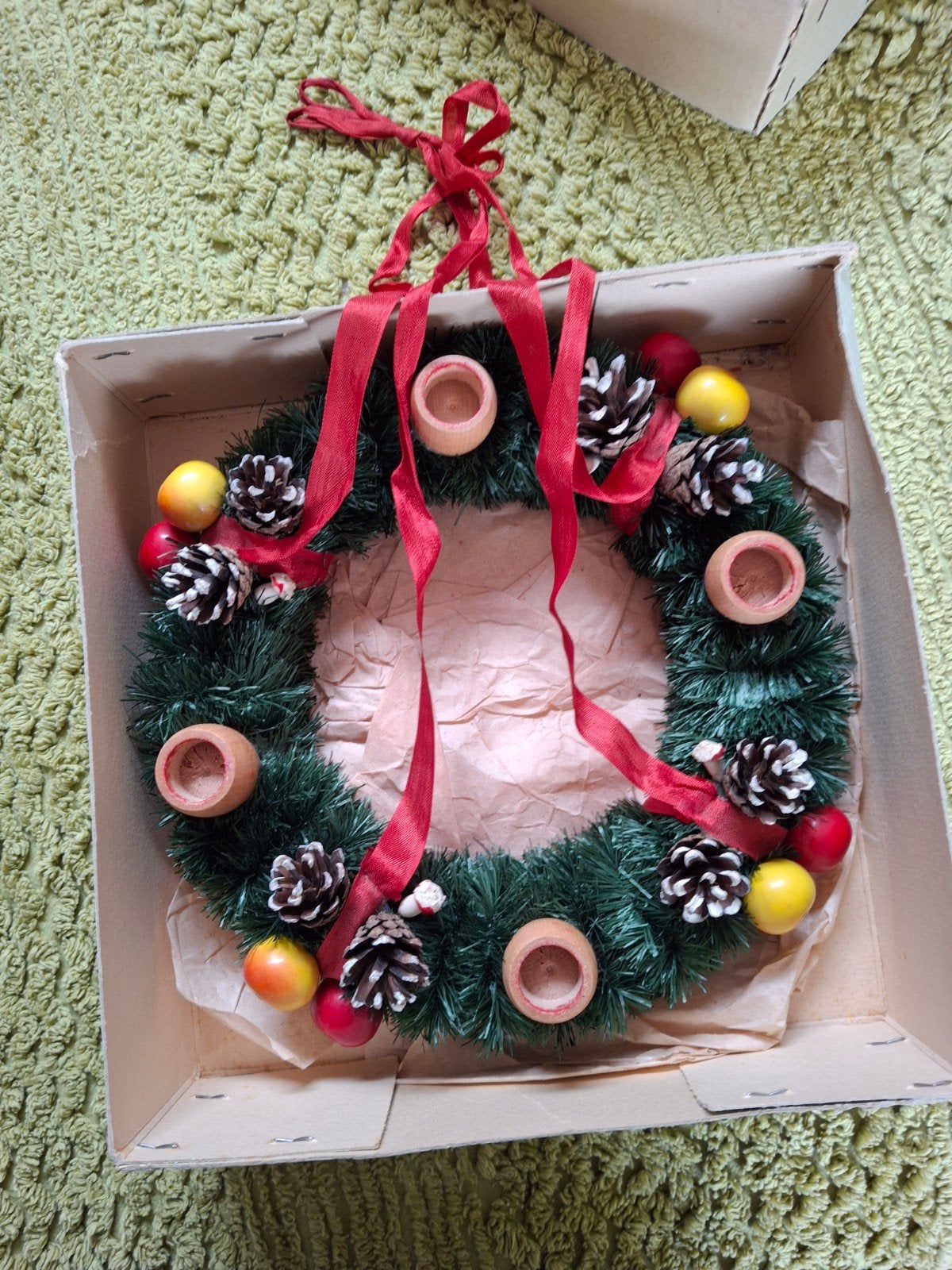vintage kerstkrans, Ophalen of Verzenden