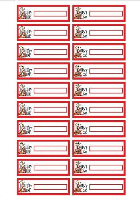 COUNTRY MUSIC, JUKEBOXEN. logo titelkaartjes voor 45 RPM, Ophalen of Verzenden, Nieuw, 1950 tot 1960, Overige merken