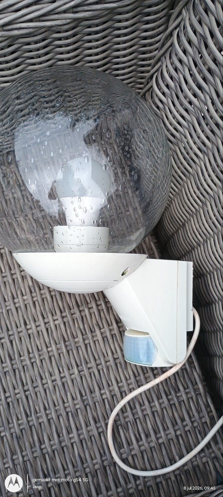 Steinel Buitenlamp Wit met Bewegingssensor en Lamp, Ophalen of Verzenden