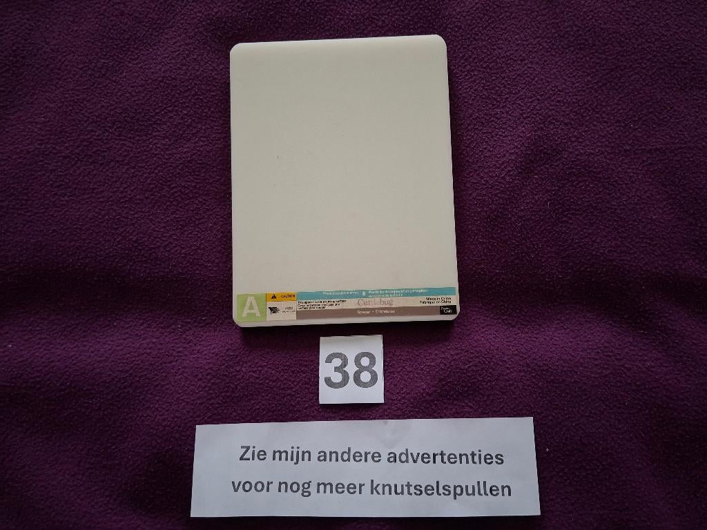 Cuttlebug plaat A (nr 38), Hobby en Vrije tijd, Ophalen of Verzenden, Zo goed als nieuw, Overige thema's, Overige typen