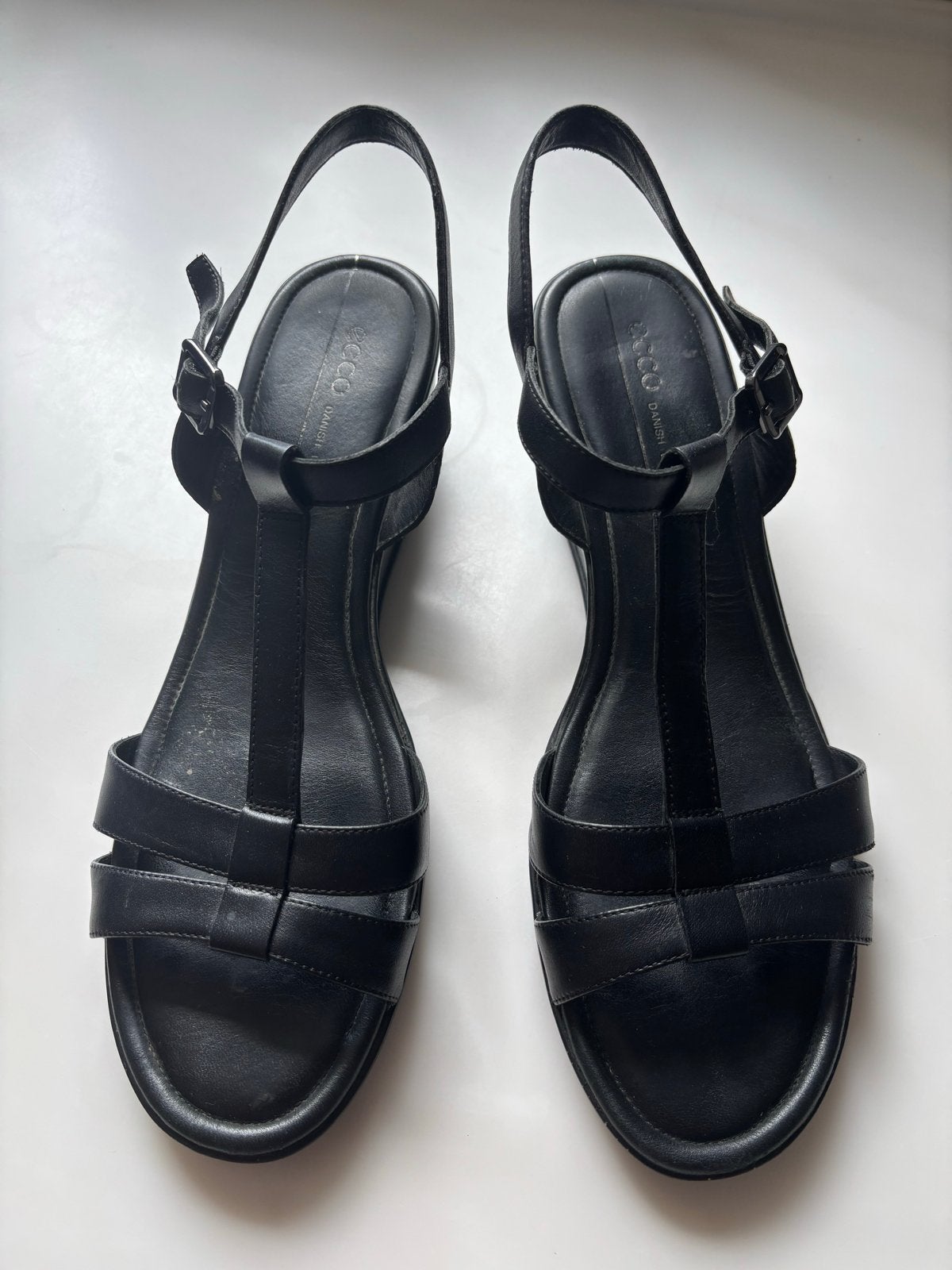 Ecco sandalen, maat 41, bijna nooit gedragen, Ophalen of Verzenden, Zo goed als nieuw, Zwart, Sandalen of Muiltjes