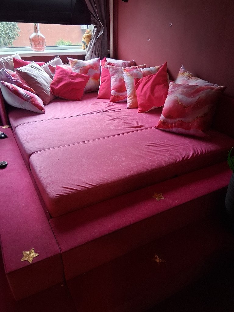 Appart bed gratis, Ophalen, Tweepersoons, Hout, 140 cm