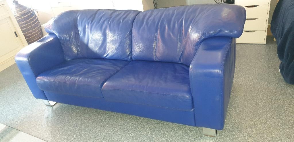 Topform lederen bank, Huis en Inrichting, Ophalen, 150 tot 200 cm, Tweepersoons, Zo goed als nieuw