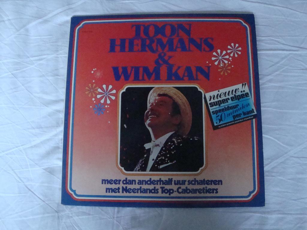LP vinyl cabaret Wim Kan en Toon Hermans. Conferences., Gebruikt, 1980 - 1989, Ophalen of Verzenden, Inclusief binnenhoes