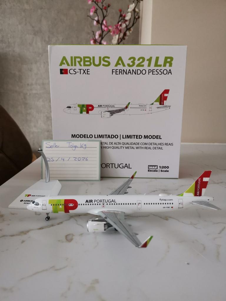 TAP Portugal A321LR JC Wings 1:200 CS-TXE 'Fernando Pessoa', Overige merken, 1:200 of kleiner, Nieuw, Ophalen of Verzenden