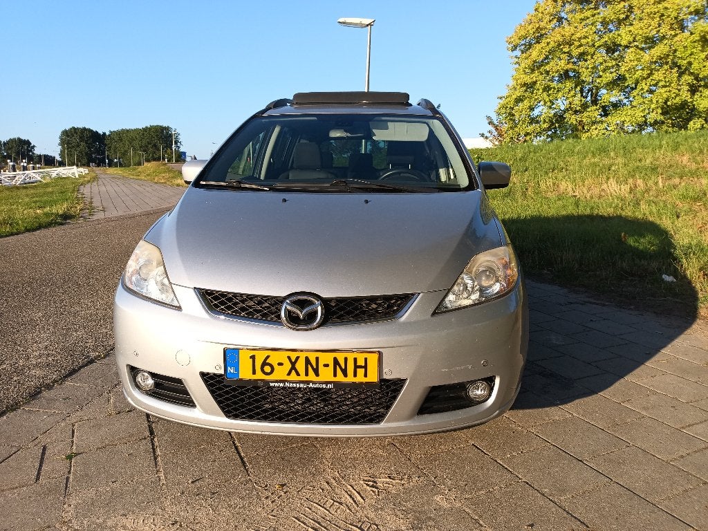 Nette Mazda 5 1.8 | MPV | 7p | zilver | schuifdak | trekhaak, Auto's, 1370 kg, 4 cilinders, 7 stoelen, Origineel Nederlands