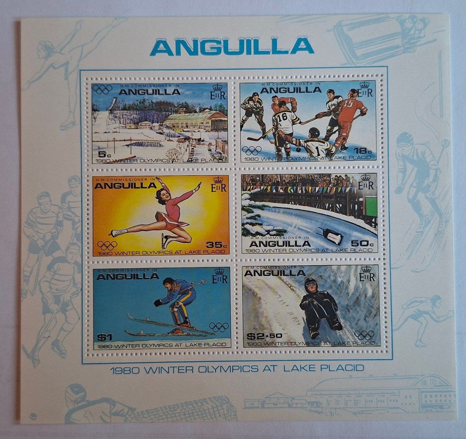 Olympische Spelen Lake Placid 1980. Diverse blokjes.  Postfr, Verzenden, Sport