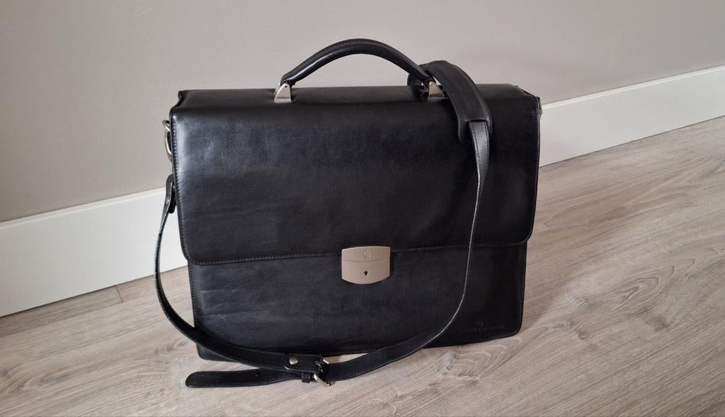 Akte tas / laptop tas  Castelijn & Beerens leer / leder, Ophalen of Verzenden, Zo goed als nieuw, Aktetas