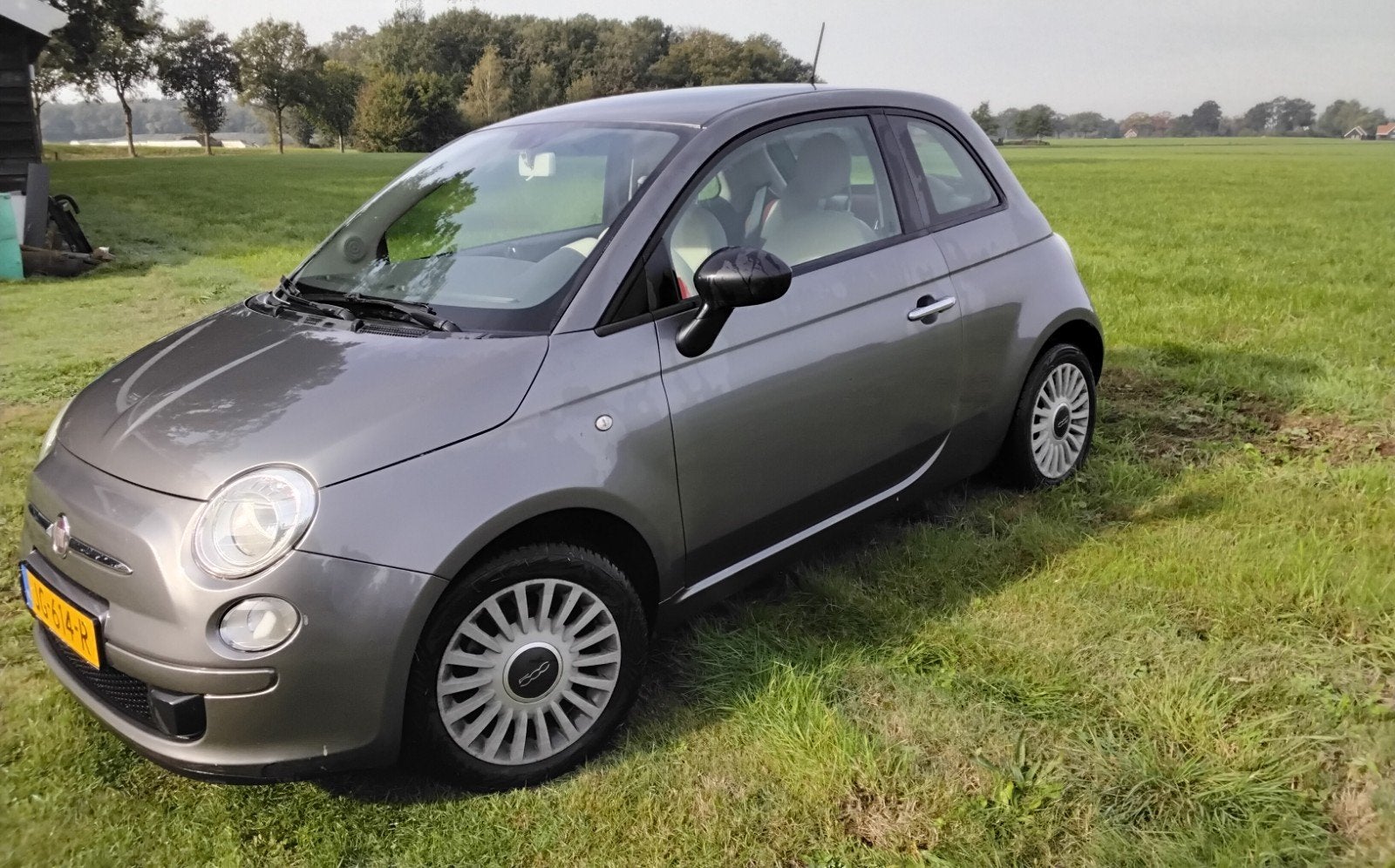Fiat 500 1.2 69pk LPG 2012 Grijs, 4 cilinders, 876 kg, Handgeschakeld, Particulier