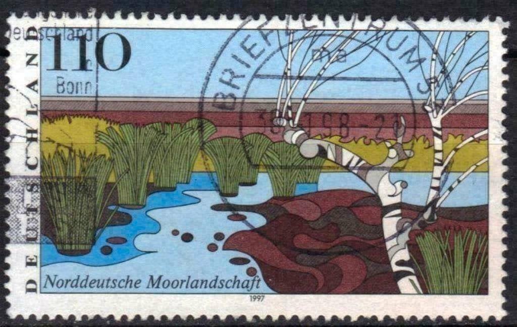 Duitsland 1997 - Yvert 1777 - Moeraslandschap (ST), Verzenden, 1990 tot heden, Gestempeld