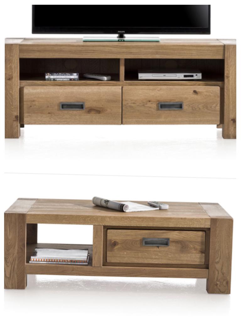 Salontafel en tv meubel, Ophalen, Gebruikt, 50 tot 100 cm, Minder dan 100 cm