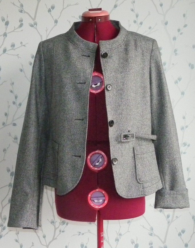 FRANCO CALLEGARI Collezione deels Wollen Blazer maat 36=38, Maat 38/40 (M), Zo goed als nieuw, Jasje, Grijs