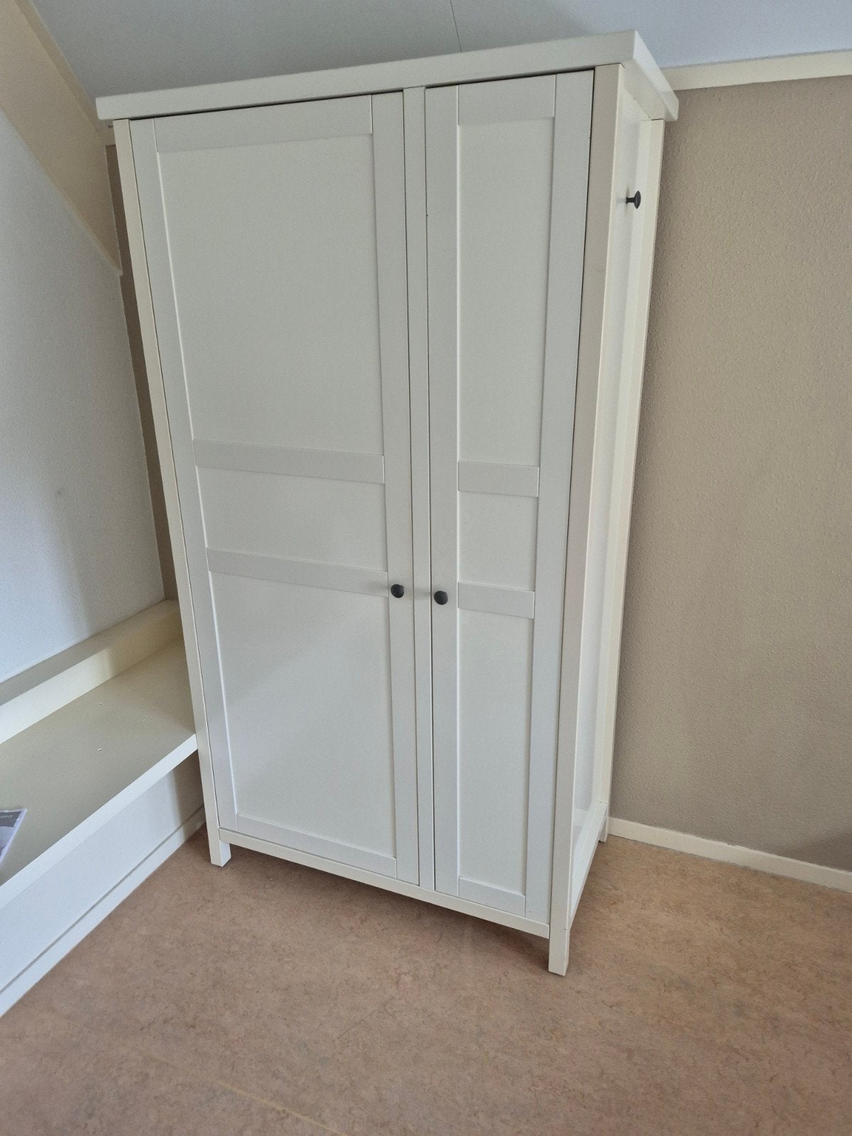 IKEA Hemnes Hang- en Legkast - Wit, Ophalen, Met deur(en), Gebruikt, Modern, Scandinavisch