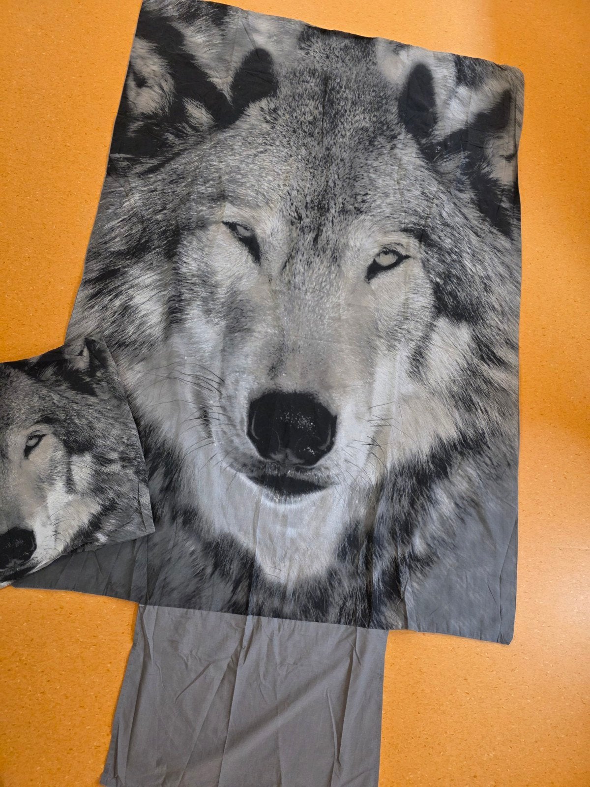 Erg mooi 1-persoons dekbedovertrek WOLF, Jongetje of Meisje, Ophalen of Verzenden, Grijs, Dekbedovertrek