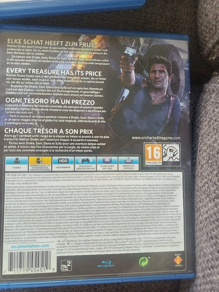 Uncharted 4, Spelcomputers en Games, Games | Sony PlayStation 4, Gebruikt, 1 speler, Vanaf 16 jaar, Ophalen