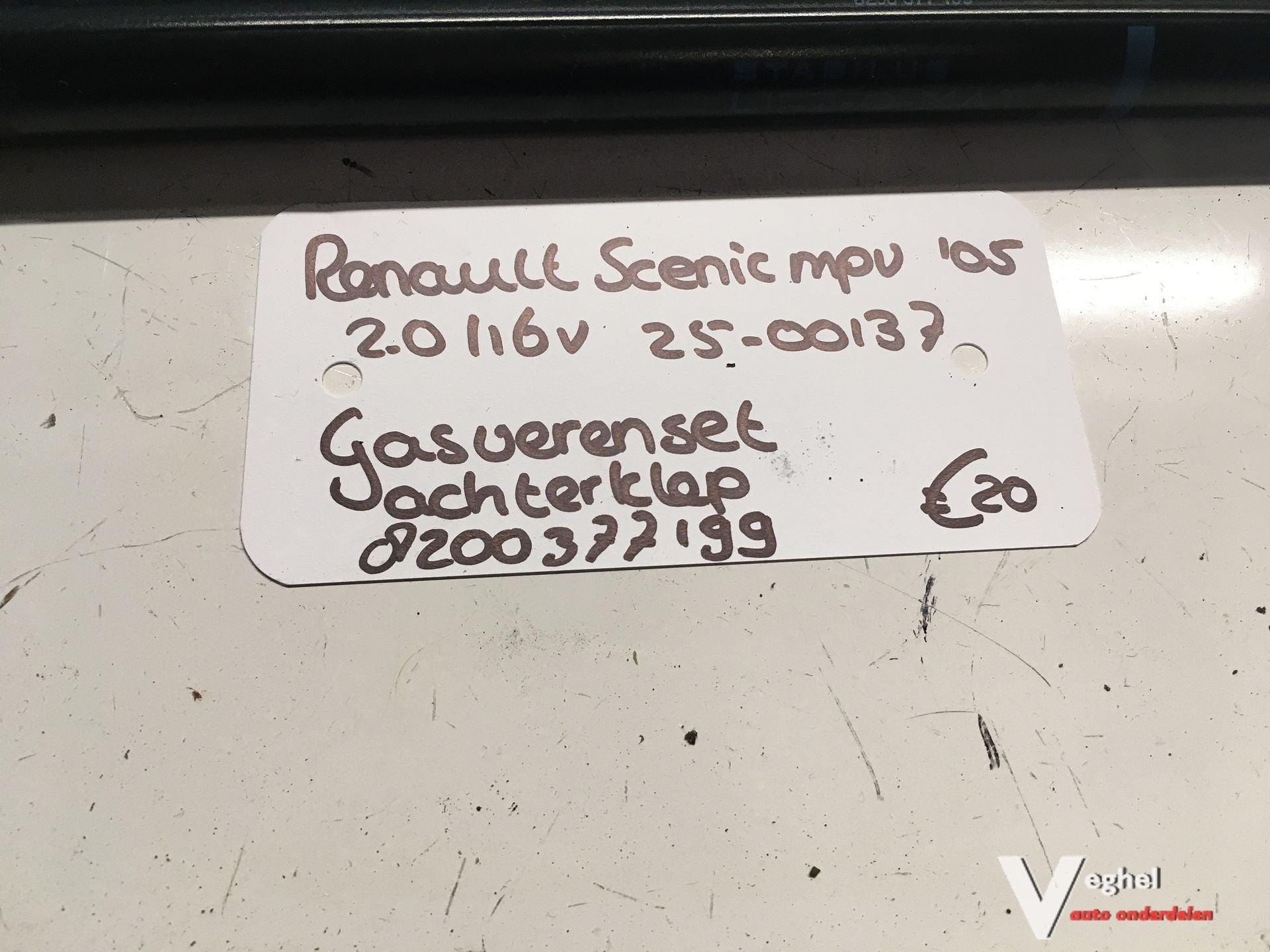 Renault Scenic 2.0 16v 2005 2500137   Gasveren set achter