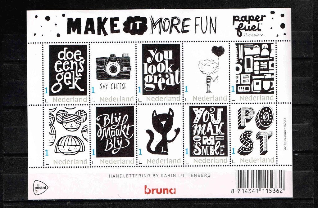 Make More Fun Bruna vel & kaarten persoonlijke zegels/4.11, Postzegels en Munten, Postzegels | Nederland, Verzenden, Na 1940