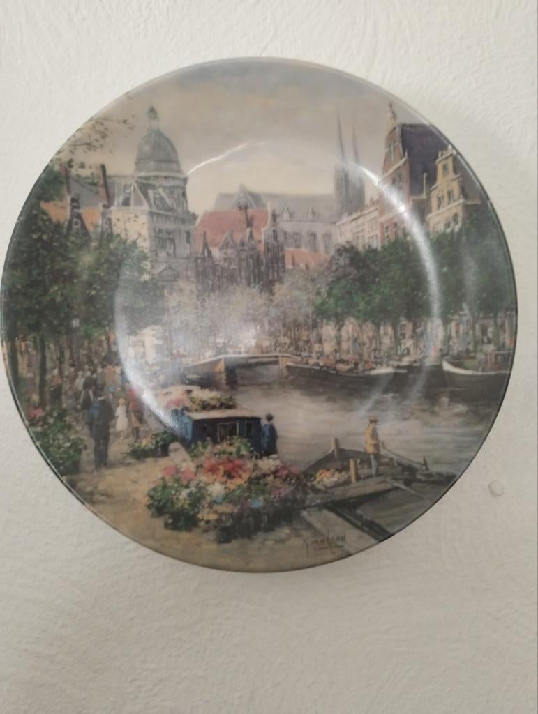 Mosa Wandbord 'De Amsterdamse Bloemengracht' -, Ophalen of Verzenden