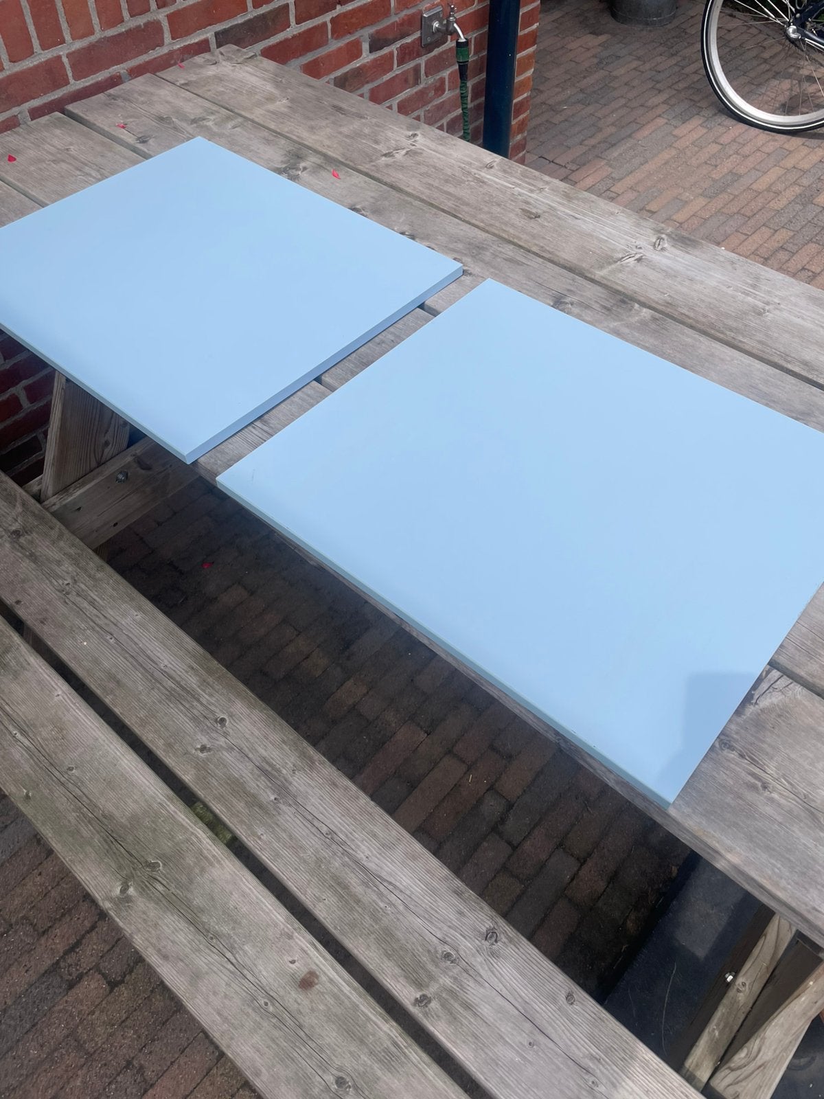 2 bruynzeel piet zwart keuken planken 56.7 X 50 cm., Huis en Inrichting, Keuken | Keukenelementen, Ophalen, Gebruikt, Blauw, 50 tot 100 cm