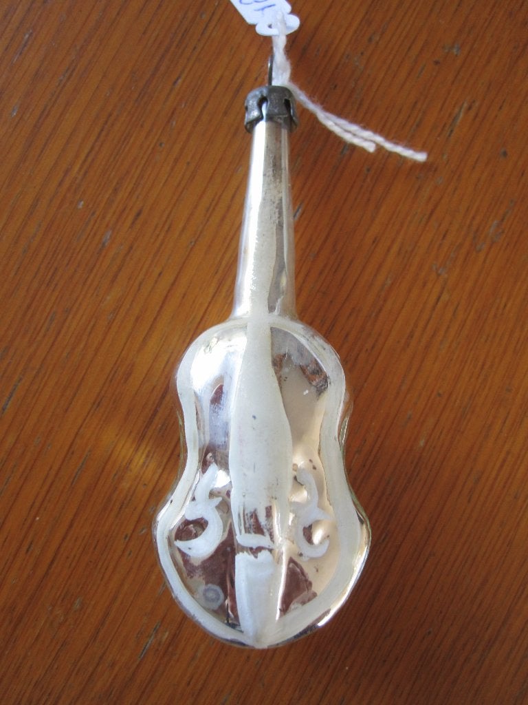 (Nr: 18) Vintage oude muziekinstrument kerstbal een cello, Ophalen of Verzenden, Gebruikt