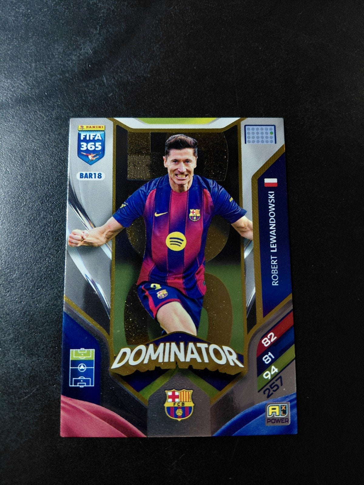 Robert lewandowski (fc barcelona) dominator panini, Verzenden, Nieuw, Buitenlandse clubs, Poster, Plaatje of Sticker