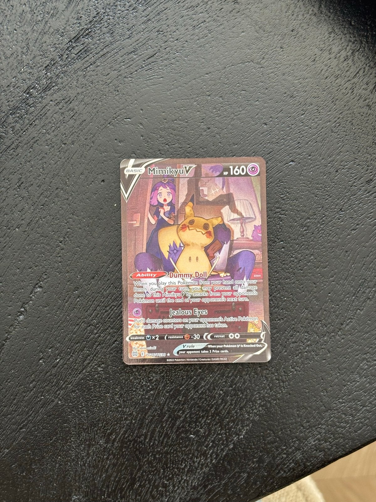 Mimikyu V Pokémon Kaart, Ophalen of Verzenden, Zo goed als nieuw, Losse kaart