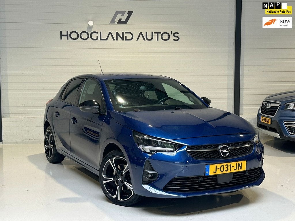 Opel Corsa 1.2 GS Line 2020 NAP Blauw, Auto's, Voorwielaandrijving, Gebruikt, Blauw, 49 €/maand