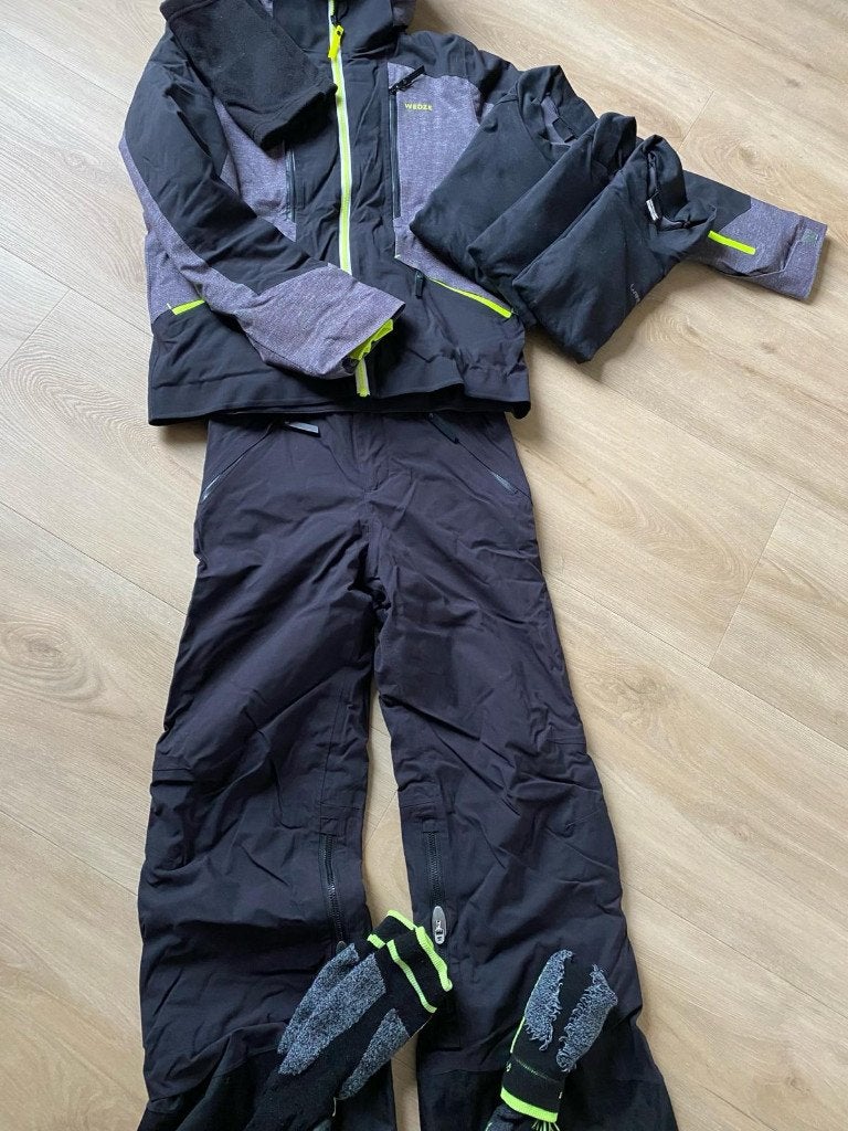 Ski-outfit kinderen zwart/geel maat 152, Ophalen, Wedze, Overige maten, Zo goed als nieuw