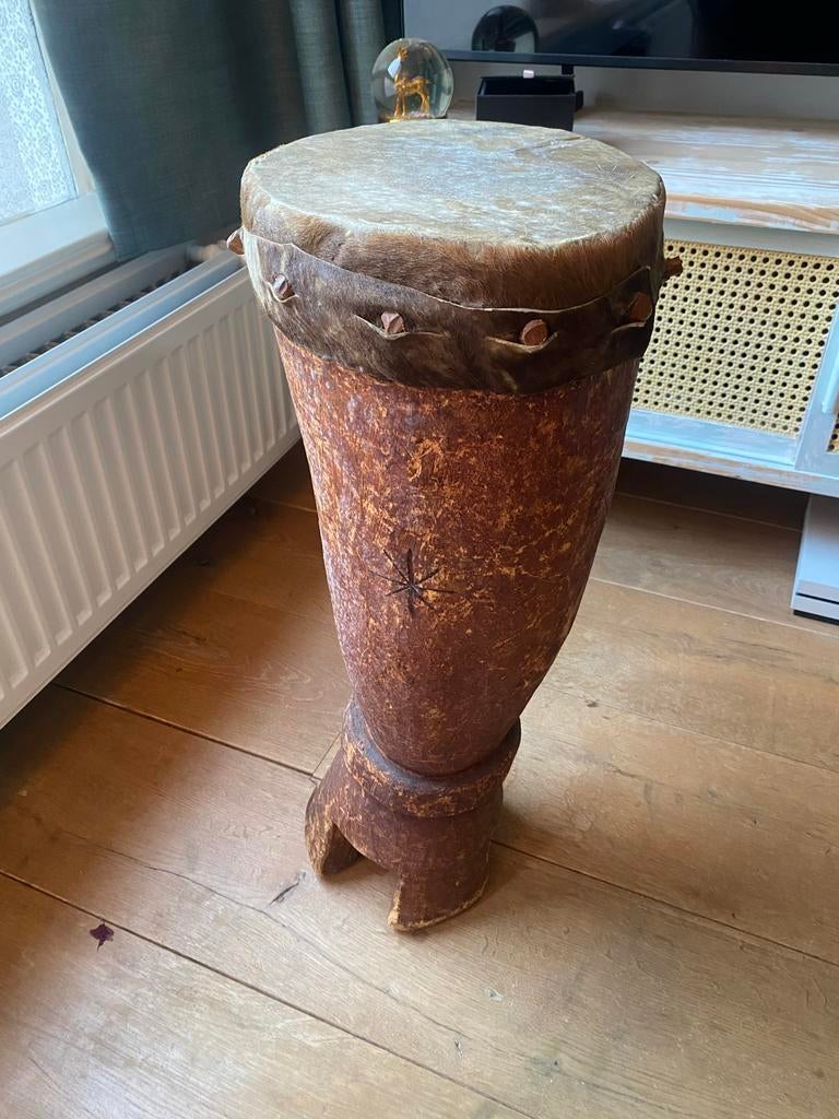 Authentieke Afrikaanse djembé trommel uit Zimbabwe, Muziek en Instrumenten, Ophalen, Zo goed als nieuw, Trommel