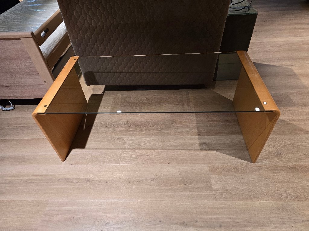 Glazen salontafel, Huis en Inrichting, Ophalen, Leefcomfort, Gebruikt, 100 tot 150 cm