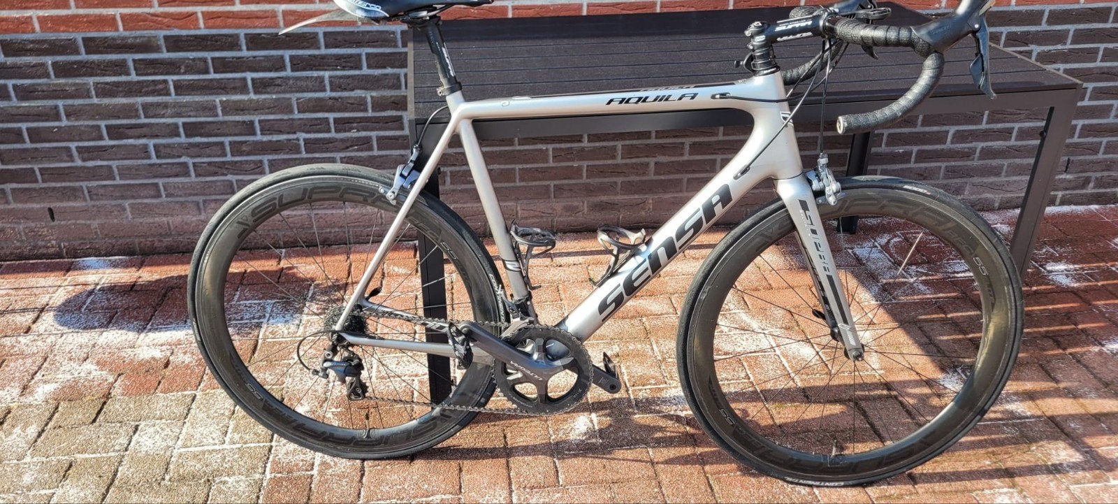 Sensa Aquila racefiets met carbon wielen, Gebruikt, Carbon, Heren, Meer dan 20 versnellingen