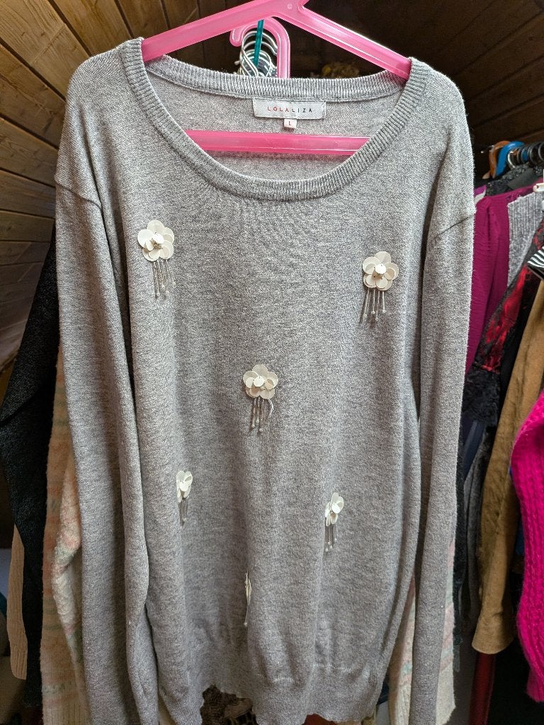 trui maat l lola liza, Maat 42/44 (L), Ophalen of Verzenden, Zo goed als nieuw, Grijs