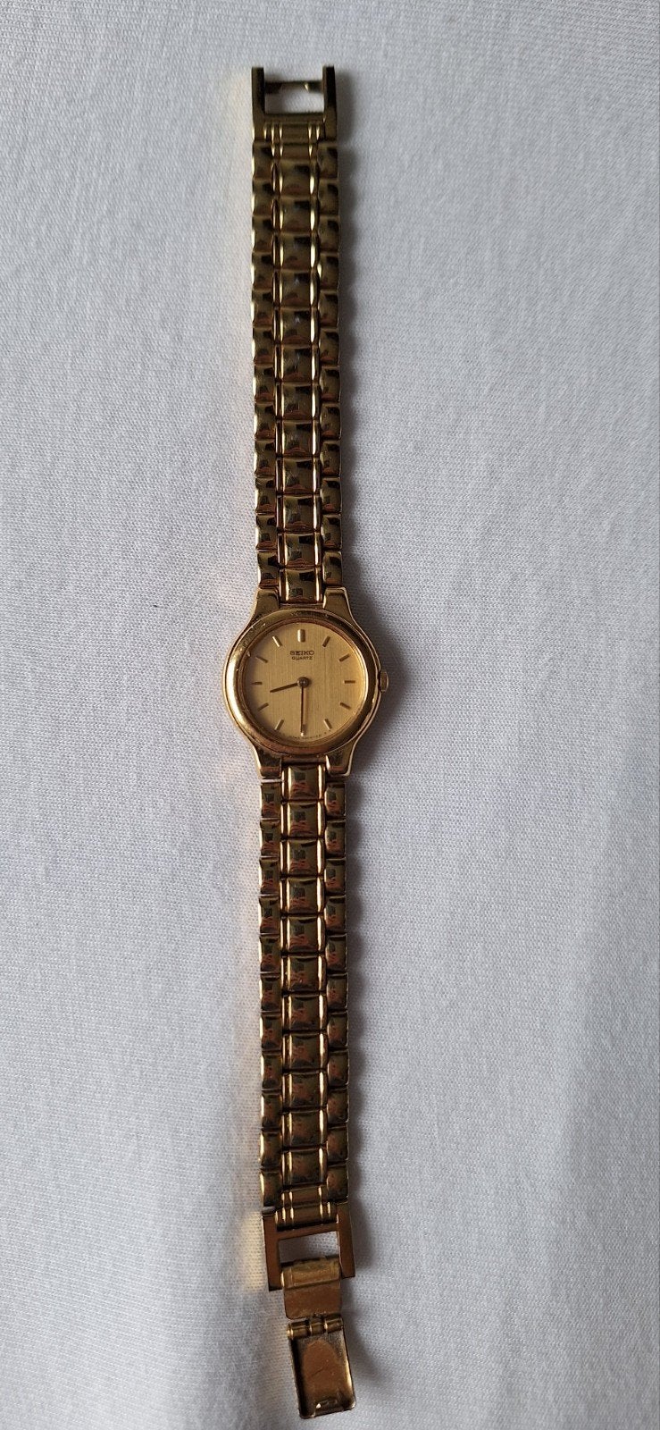 Goud Seiko Quartz Dameshorloge - Klassiek en Elegant, Ophalen of Verzenden, Staal, Seiko