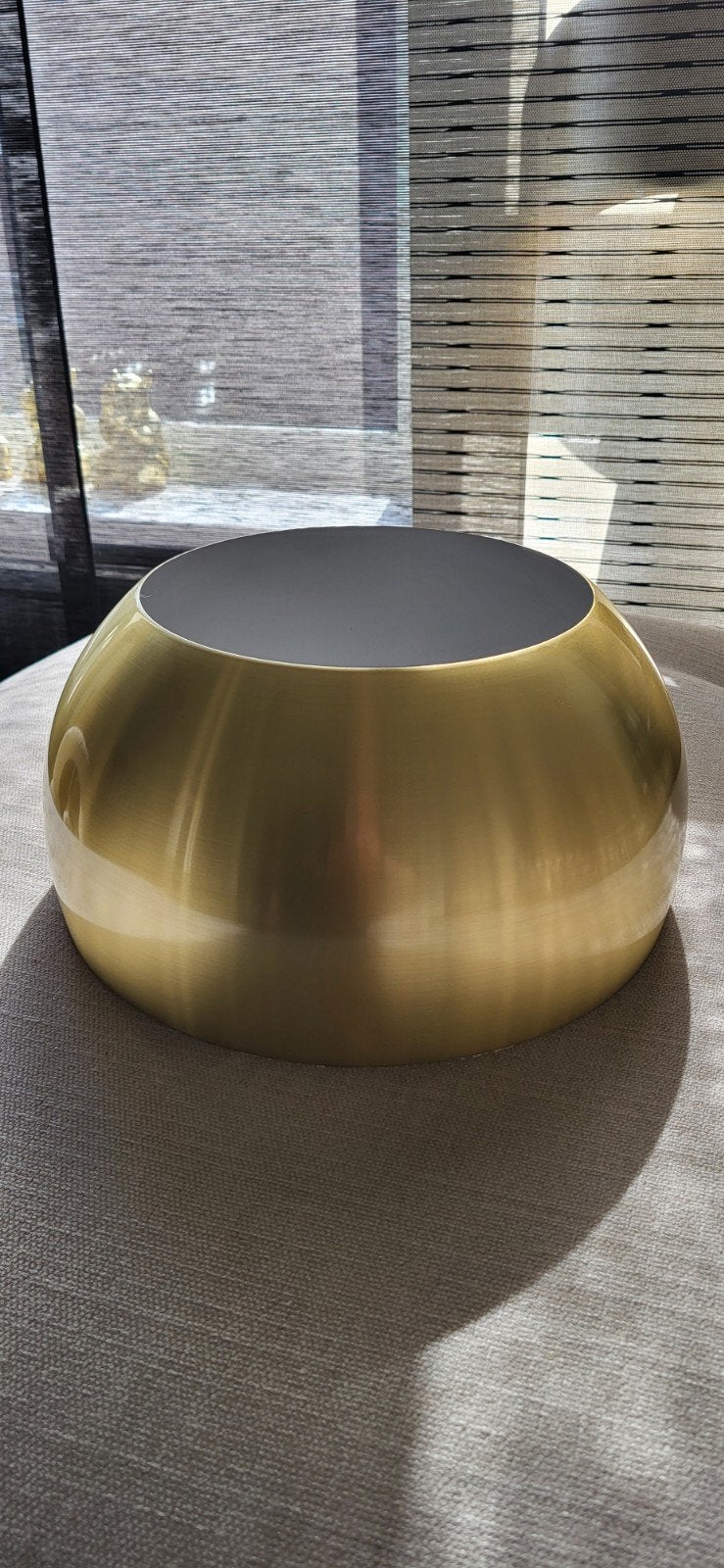 ArtDeco lampenkap goud/messing, Rond, Ophalen of Verzenden, Zo goed als nieuw, 17 cm