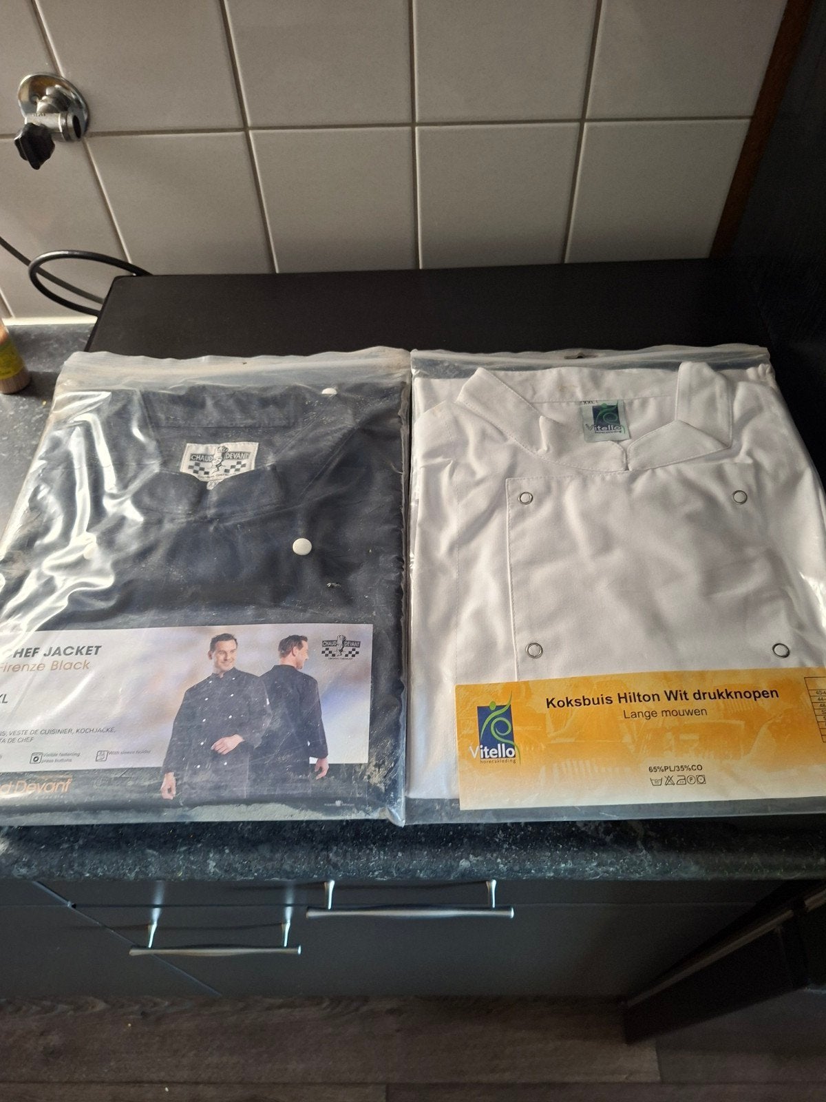 Nieuwe Koksjasjes Maat XXL - Wit en Zwart, Ophalen of Verzenden, Nieuw, Vitello, Chaud Devant