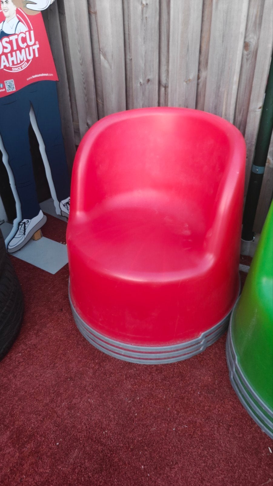 Leuke en stevige tuinstoelen, 5 stuks, Ophalen of Verzenden, Gebruikt, Kunststof