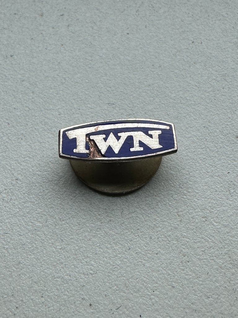 Schitterend zeldzame emaille TWN reclame item., Ophalen of Verzenden, Gebruikt, Gebruiksvoorwerp